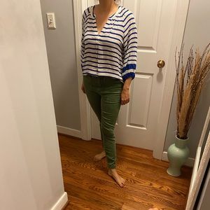 Joie blue striped silk shirt